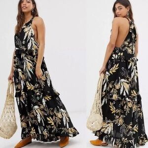 Free People Black Floral Maxi Dress